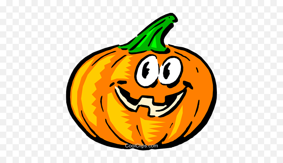 Cartoon Pumpkin Royalty Free Vector Clip Art Illustration - Cartoon Halloween Pumpkin Png,Pumpkin Vector Png