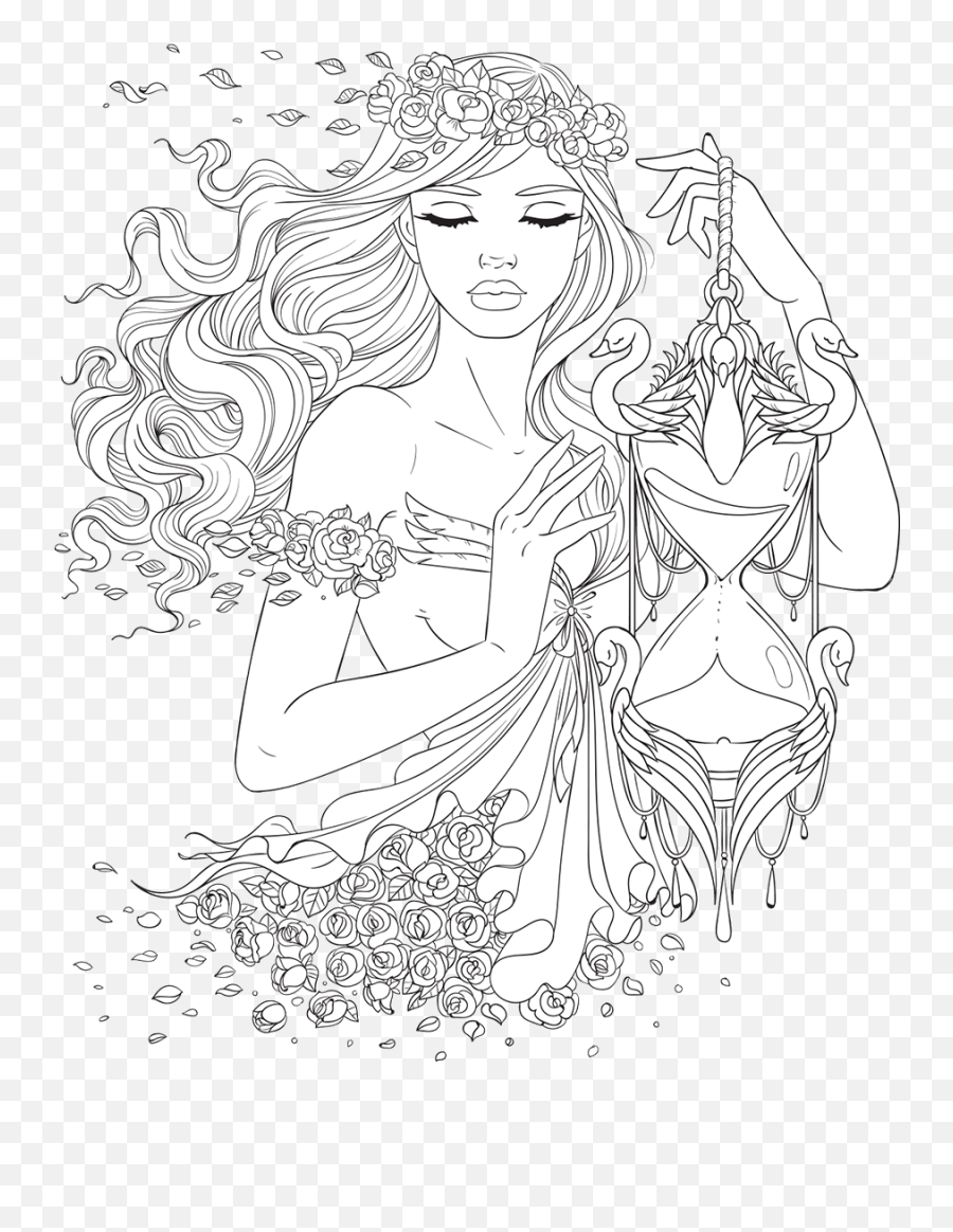 Pin   Free Adult Coloring Pages People Png,Transparent Coloring ...