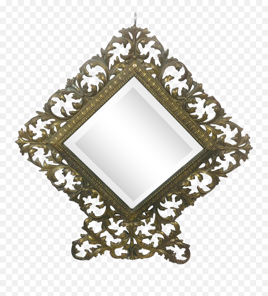 Mid 20th Century Brass Scroll Frame - Decorative Png,Scroll Frame Png