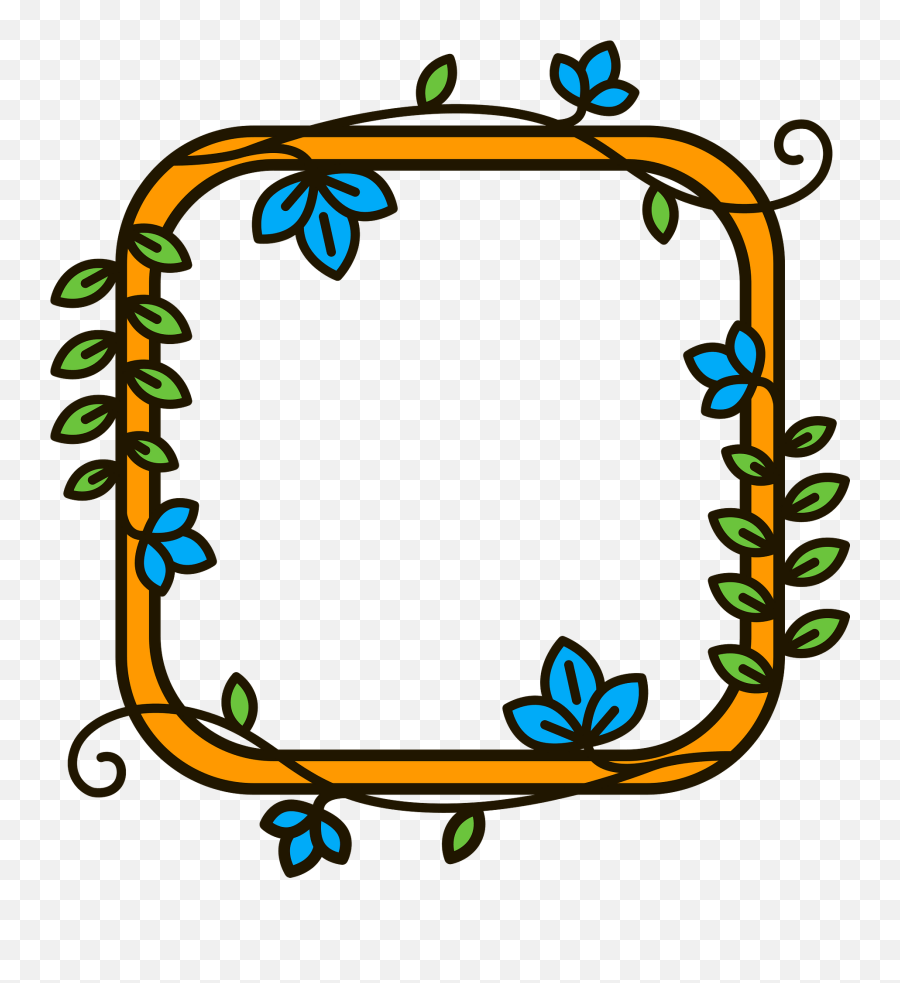 Floral Border Clipart - Decorative Png,Floral Border Transparent