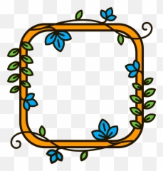 Floral Border Clipart - Decorative png