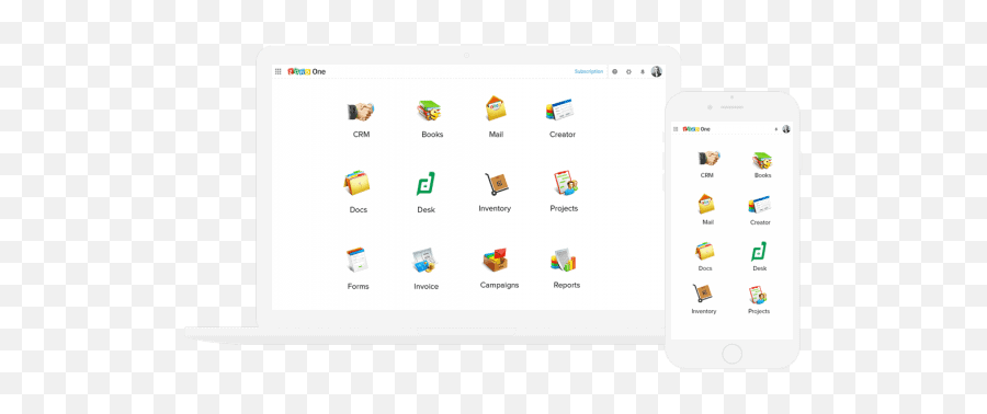 Zoho Unveils Bundled Business App Suite - Smart Device Png,Zoho Icon