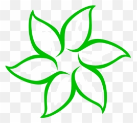 Green Flower Outline Clip Art - vector clip art png
