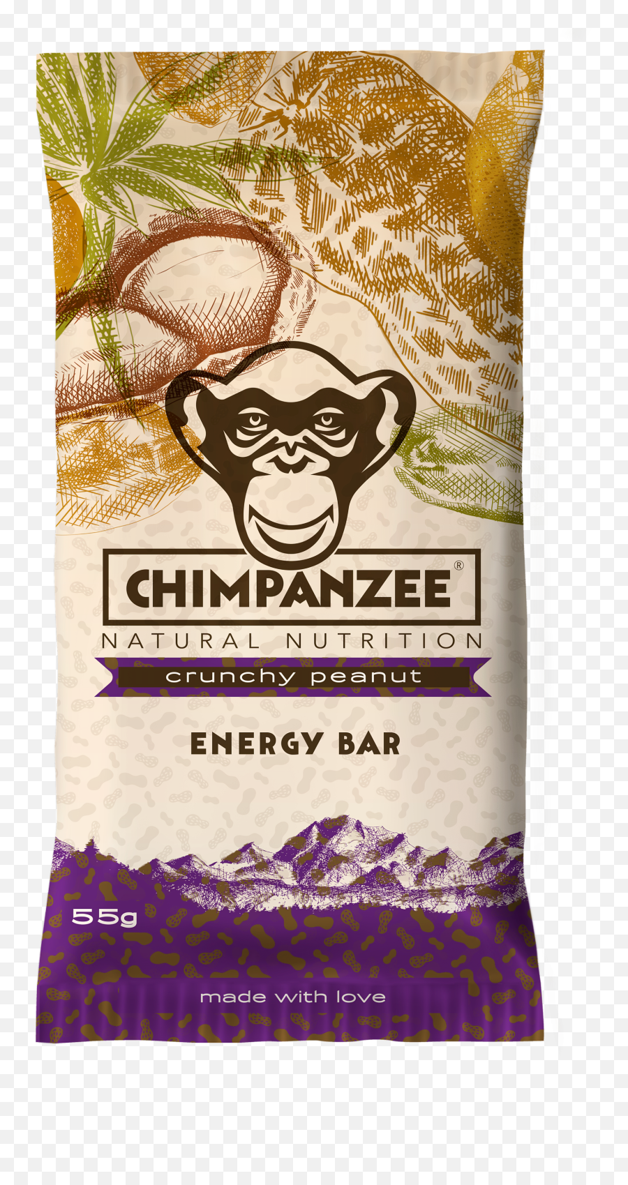 Crunchy Peanut Energy Bar - Chimpanzee Barra Energetica Png,Peanut Transparent