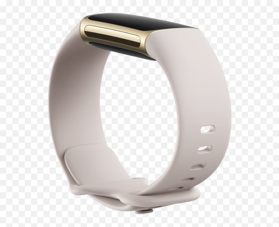Fitbit Charge 5 - Lunar White Soft Gold Stainless Steel Fitbit Charge 5 White Png,How To Change The Clock On Fitbit Alta When No Gear Icon