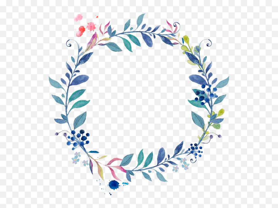 Watercolor Wreath Flower Png Clipart - Transparent Background Floral Wreath Vector,Flower Wreath Png
