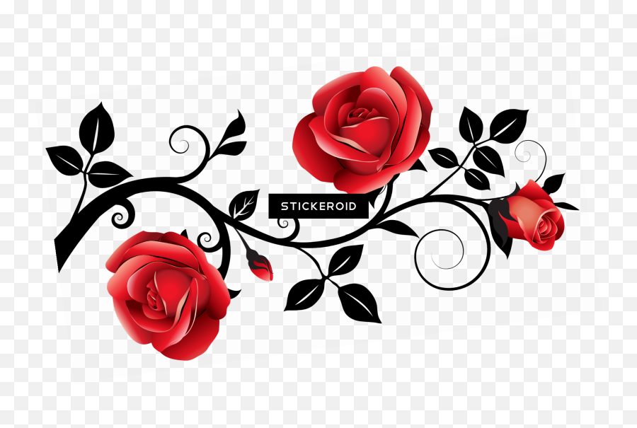 Rose Tattoo - Transparent Background Roses Border Clipart Transparent Background Rose Clipart Png,Rose Transparent