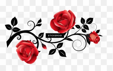 Rose Tattoo - Transparent Background Roses Border Clipart png