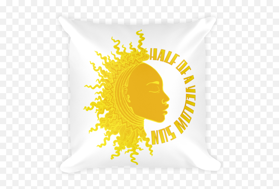 Half Of A Yellow Sun Square Pillow - Pillow Png,Half Sun Png