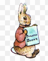 Filebeatrix - Potterinsidecoverbenjaminbunnytransparent Benjamin Bunny Beatrix Potter Illustration History Png,Rabbit Transparent