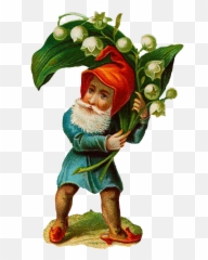 Download Gnome Clipart Transparent - Free Vintage Ornaments Clip Art Png,Gnome Transparent