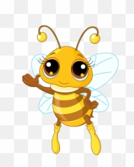 Transparent Female - Cartoon Honey Bee Drawing png