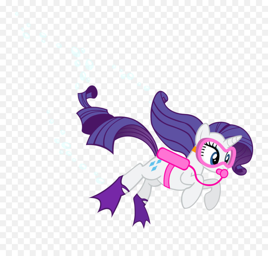 Bubble Clipart Diving - My Little Pony Rarity Scuba Diver Png,Scuba Diver Png