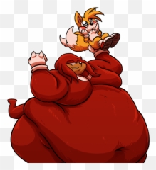 Obese Ugandan Knuckles Transparent - Fat The Echidna png
