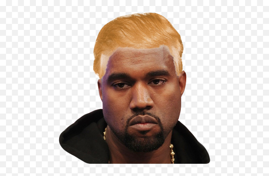 Kanyewest Kanye Trump Wig Sticker - Kanye West Cheetah Print Png,Trump Wig Png