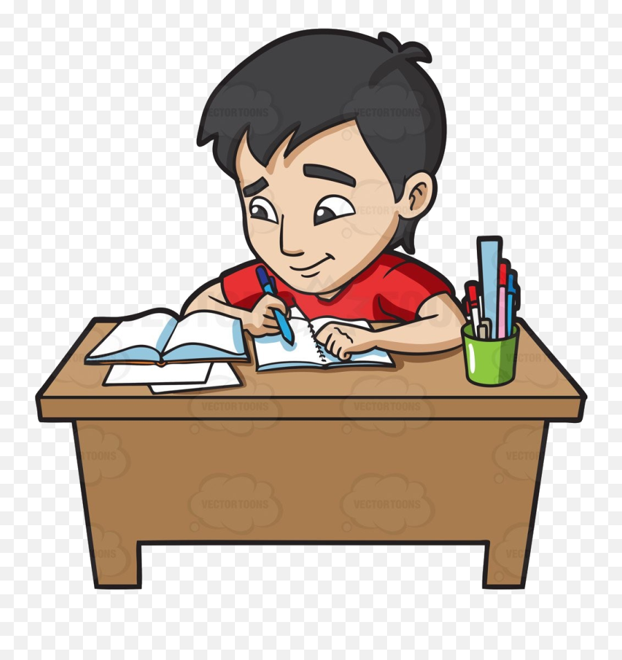 Library Of Studying Clip Art - Doing Homework Clipart Png,Homework Png