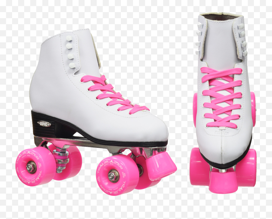 Epic Classic White And Pink Roller Skates U2013 Rollerderbyheaven - Pink White Roller Skates Png,Roller Skates Png