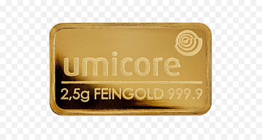 Umicore Goldshop Goudbaar 25 G - Umicore 5 Gram Gold Bar Png,Gold Bar Png