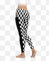 Checkered Flag Racing Stripe Leggings U2013 Brave New Look - For Women png