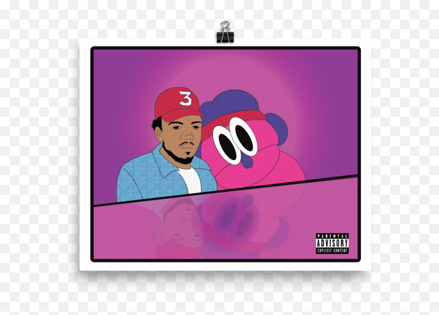 Chance The Rapper Print Sold By Pju0027s - Cartoon Png,Chance The Rapper Png