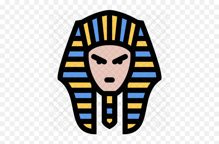 Pharaoh Icon Of Colored Outline Style - Mascara Del Faraon Dibujo Png,Pharaoh Png