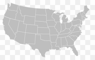 Blank Gray Usa Map White Lines Svg Vector Png