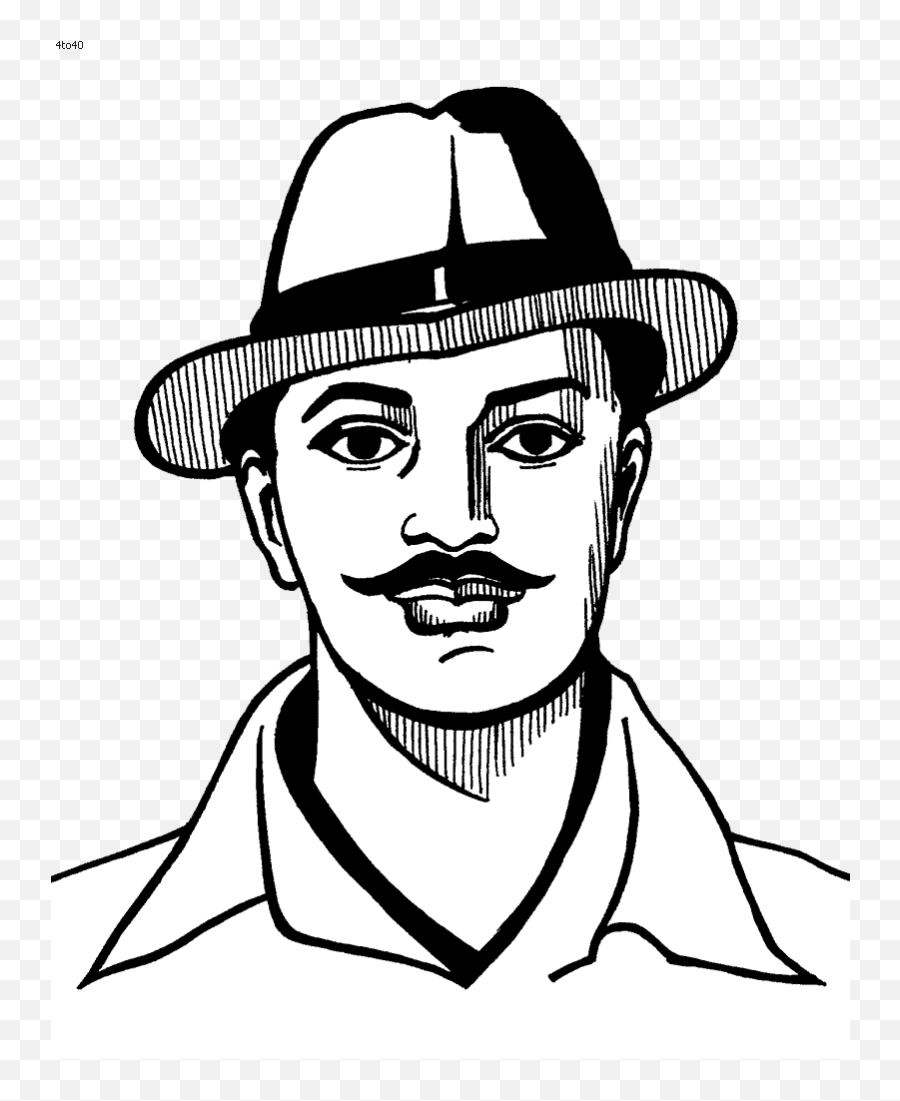 Download Bhagat Singh Image Hq Png Freepngimg - Bhagat Singh Png,Face Outline Png