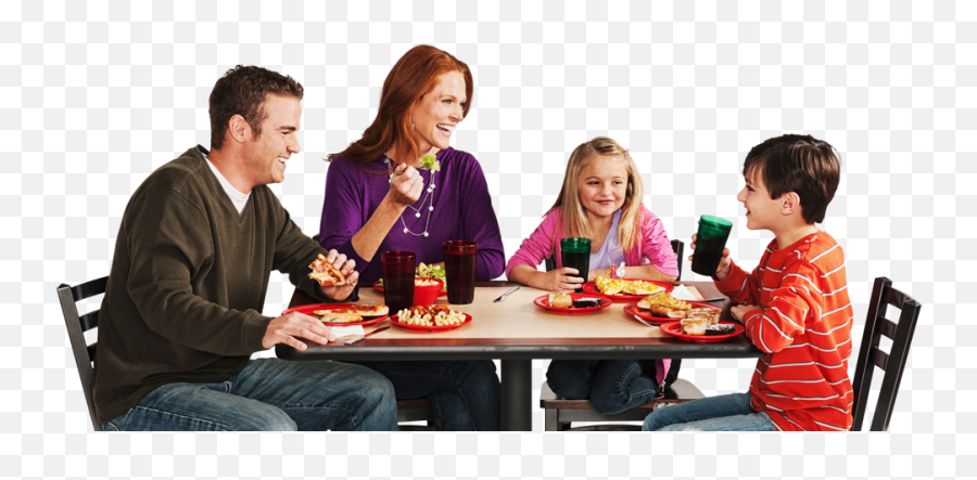 People Eating Png 5 Image - People Eating On Table Png,Eating Png