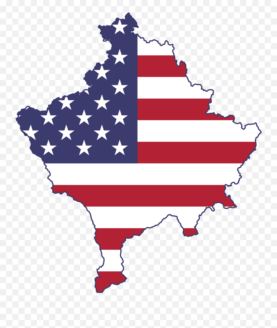 Emt Svg American Flag - Evropska Unija Clipart Full Size Kosovo And America Flag Png,American Flag Emoji Png