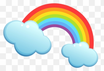Clouds Rainbow Png Transparent Image - With Background