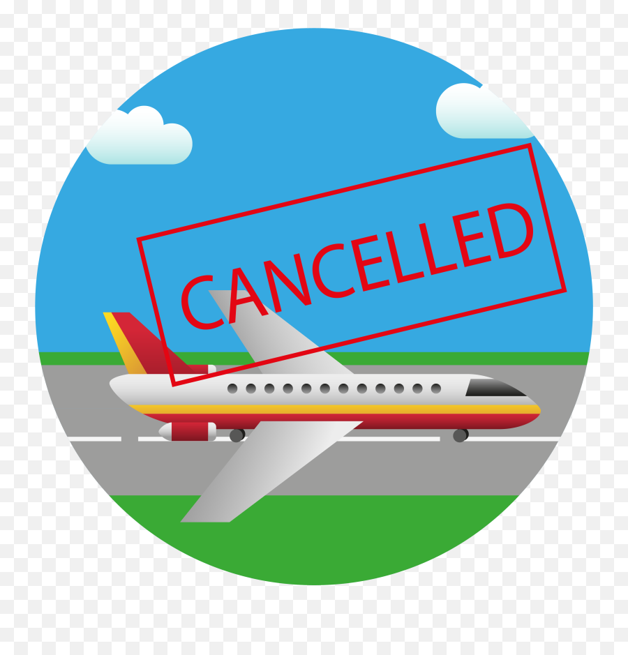 Canceled Flight Cartoon Transparent Png - Flight Got Cancelled,Cancelled Stamp Png