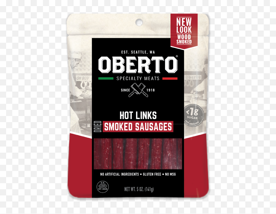 New Smoked Sausage U2014 Oberto - Oberto Original Beef Jerky Png,Smoke Texture Png