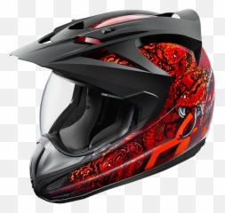 Icon Variant Helmet Cottonmouth Red Medium New 0101 - 9180 Motorcycle Helmet png