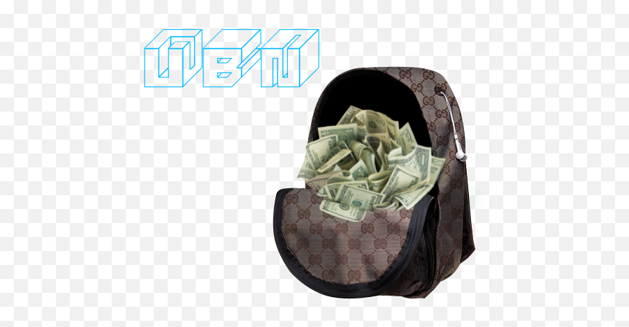 Gucci Bag With Cash Psd Official Psds - Backpack With Money Png,Money Bag Transparent Background