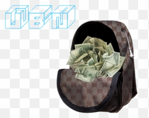 Gucci Bag With Cash Psd Official Psds - Backpack Money Png