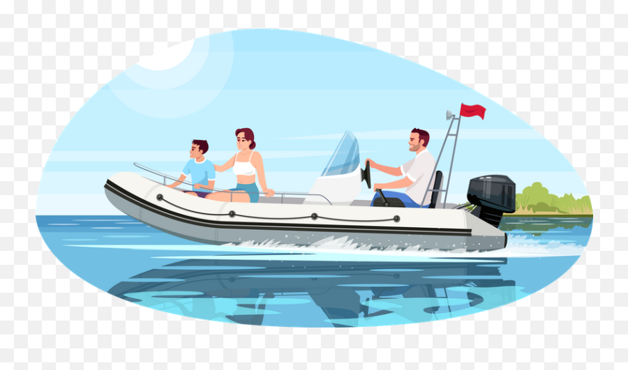 Premium Boat Activities Illustration Pack From Vehicle - Speed Boat Kid Vector Png,Speed Boat Icon