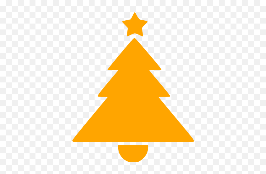 Orange Christmas 41 Icon - Free Orange Christmas Icons Black Transparent Christmas Tree Icon Png,Christmas Tree Icon Free