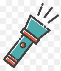 Flashlight Computer Icons Torch Drawing Lighting - And Batteries Png Clipart