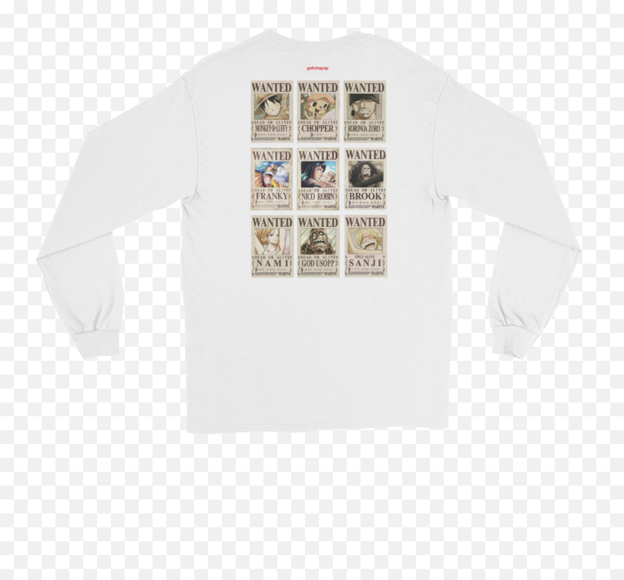 One Piece Wanted Posters Longsleeve - One Piece Wanted Brook Png,Wanted Poster Png