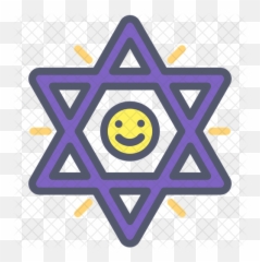 Star Of David Icon Colored Outline - Four Major Religions Of The World Png,Star Of David Png