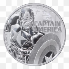 2019 Oz Tuvalu Marvel Series Captain America 9999 Silver Coin Bu - png