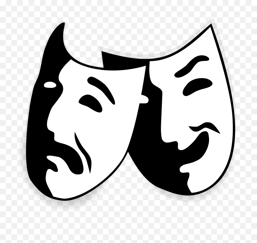 Comedy And Tragedy Masks Without - Comedy Tragedy Masks Transparent Png,Drama Masks Png