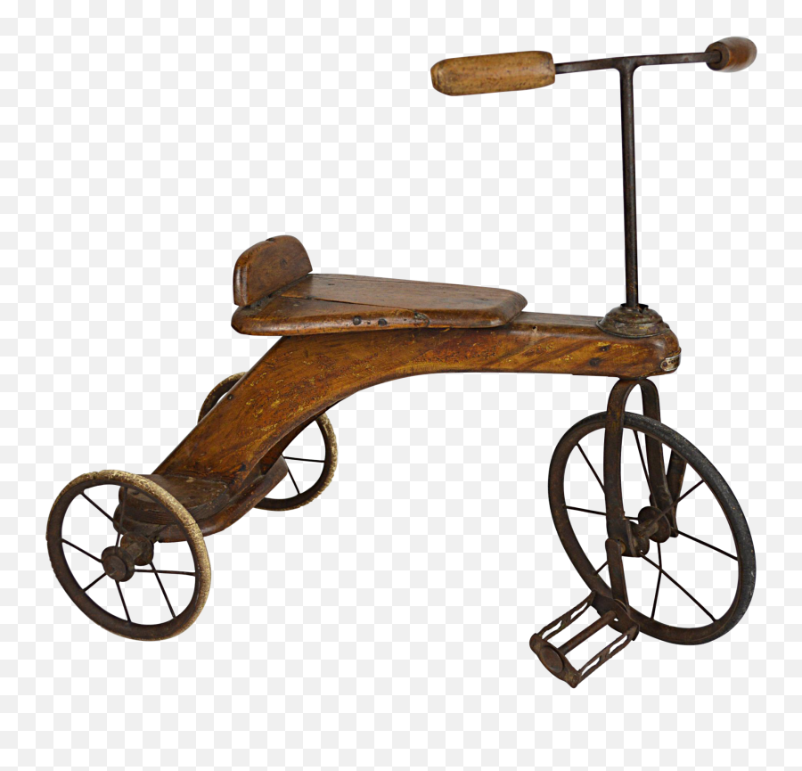 Antique Spanish Carved Wood Tricycle - Wagon Png,Tricycle Png