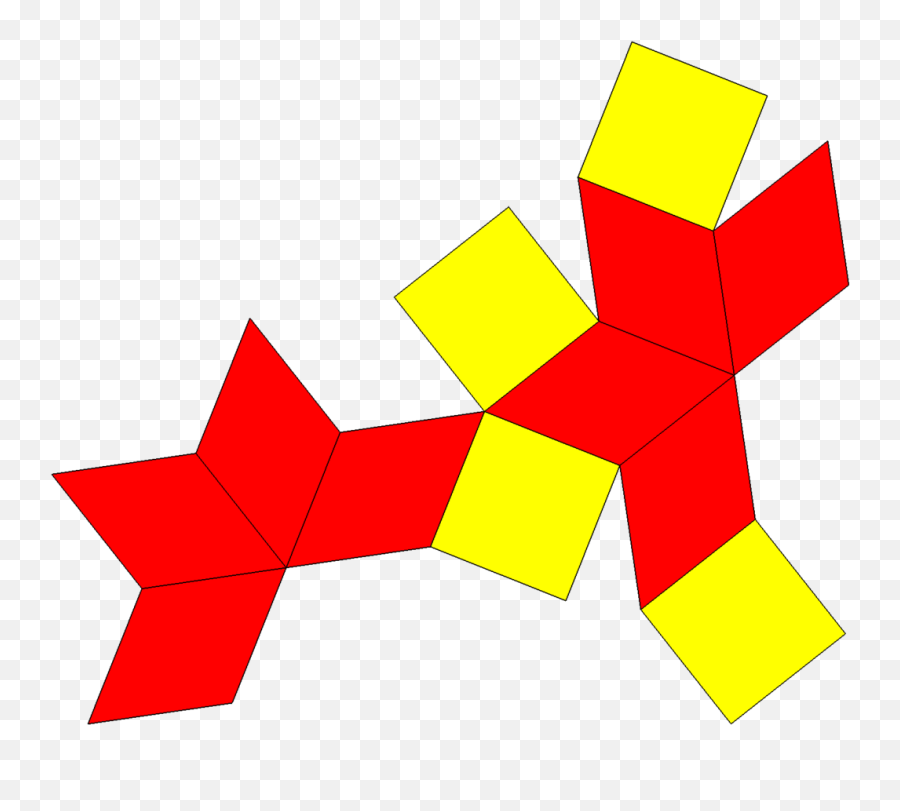 Squared Rhombic Dodecahedron Net Png