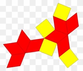 Squared Rhombic Dodecahedron Net Png