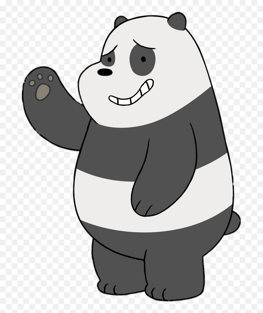 We Bare Bears Panda Waving Transparent - Griz Panda We Bare Bears Png,We Bare Bears Png