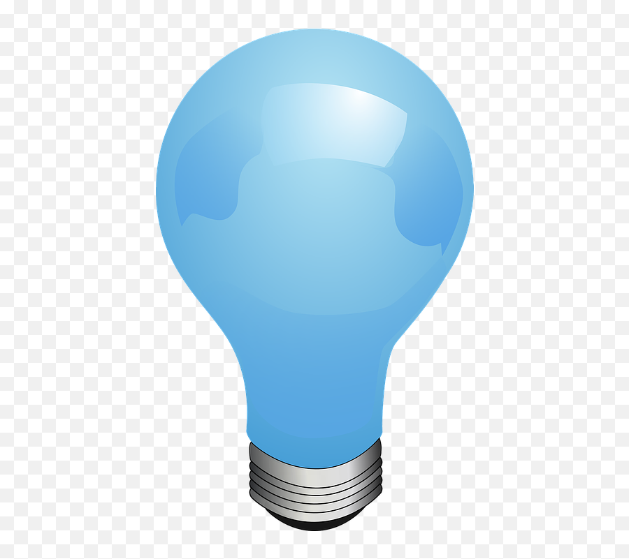 Electric Bulb Transparent Background - Light Blue Light Bulb Png,Lightbulb Transparent Background