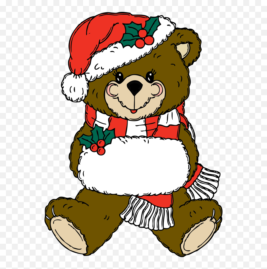 Free Christmas Logos Download - Cute Christmas Bear Clipart Png,Merry Christmas Logo