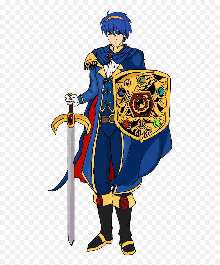 Fire Emblem Marth Falchion - Fire Emblem Marth Falchion Png,Marth Png