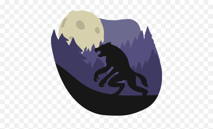 Werewolf Forest Standing Illustration - Plazoleta Chorro De Quevedo Png,Werewolf Png